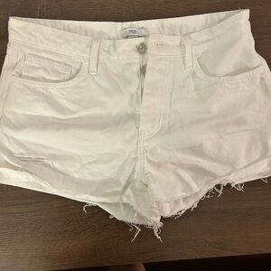 White Denim Shorts